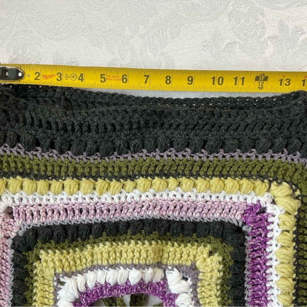 Handmade Crochet Granny Square Sweater Boho Fairycore WItchy Top S/M - Picture 7 of 7